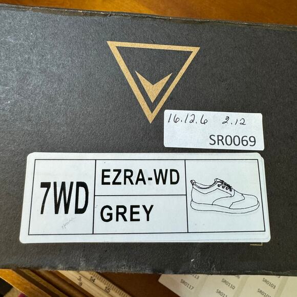 Vance Co. Men's Ezra Grey Knit Wingtip Oxford Tru Comfort Foam Size 7 Wide New - Picture 13 of 13